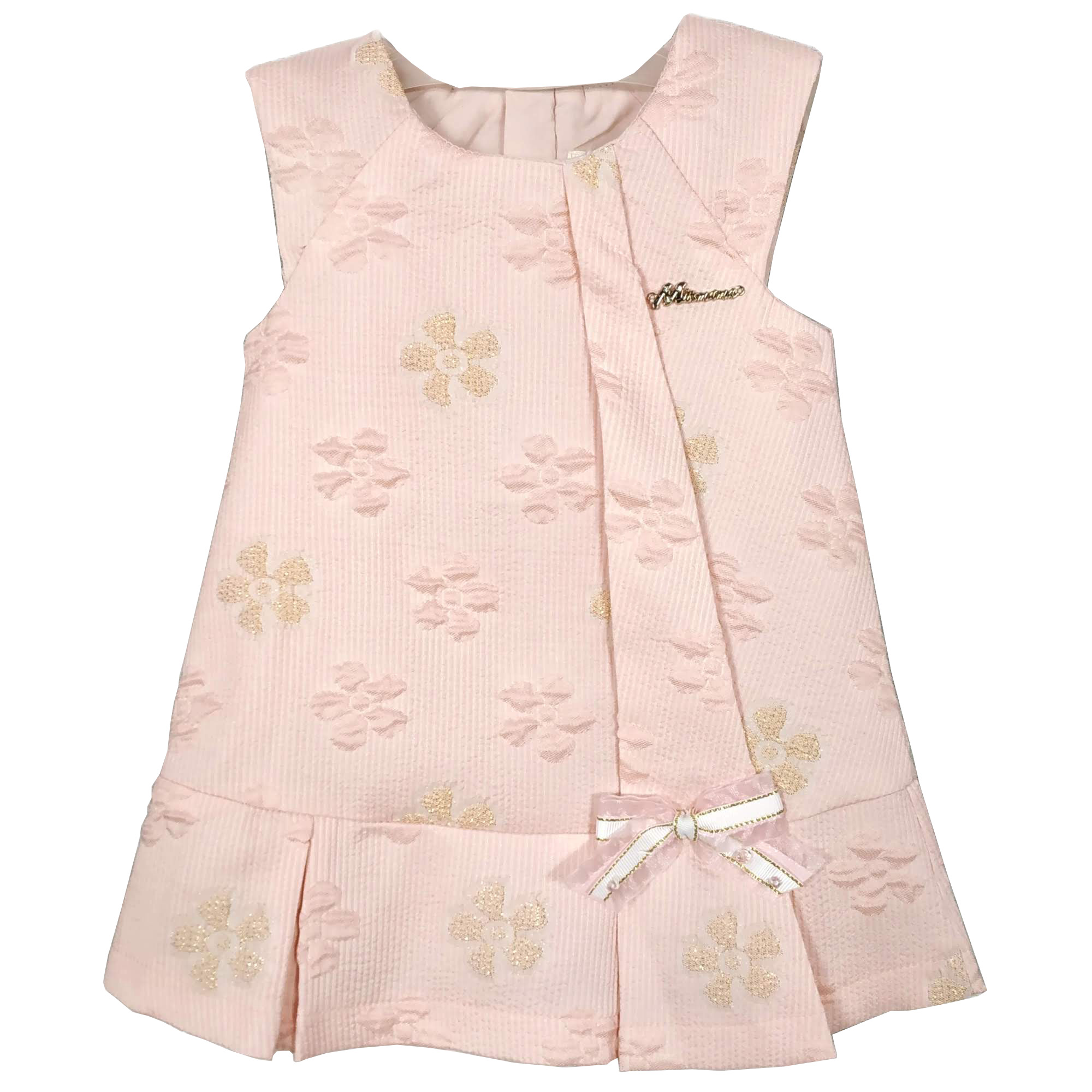 Baby Girl Linen Dress - Blush Pink - Tiny Tots Kids