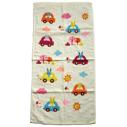 25*50cm Small Cute Cartoon Microfiber Absorbent Drying Bath Towels Bear  Pattern Cotton Baby Towel