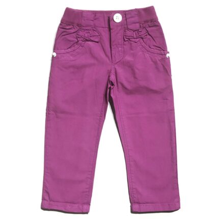 Baby Kids Girls Blue Denim Jeans Pant With Elastic Waist With 2 Front  Pockets