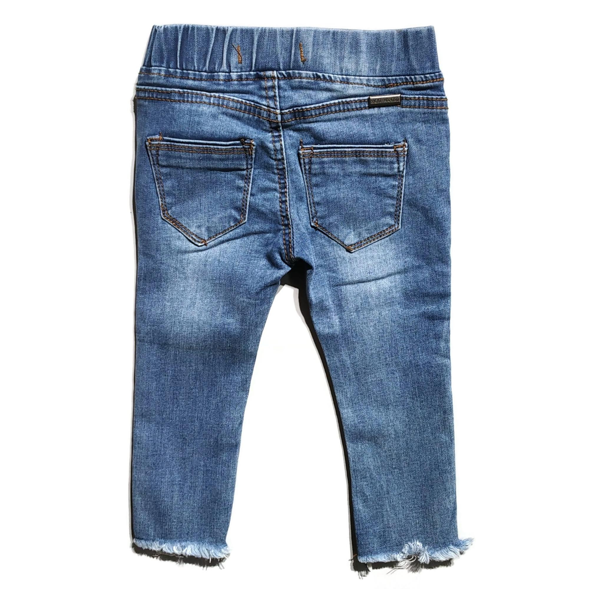 Girls Stretchy Jeans Kids Blue Denim Ripped Pants India  Ubuy